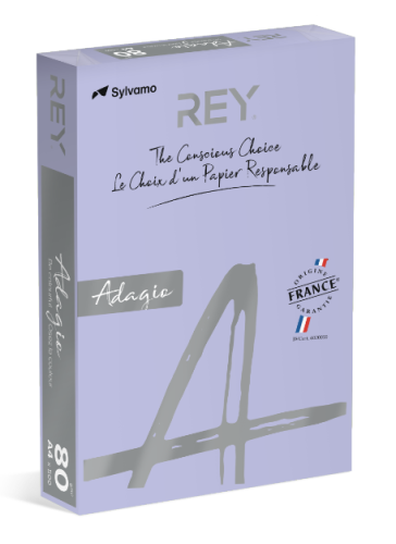 PAPEL A4 80GR ADAGIO RESMA LAVANDA/GLICINEA INTENSO 61 , REY , PAPEFOTC020 , 3141728710578